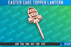 Easter Cake Topper Laser Cut | Happy Easter Design |CNC File Product Image 1