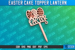 Easter Cake Topper Laser Cut | Happy Easter Design |CNC File Product Image 1