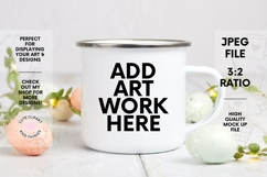 Easter Mug Mock Up | Camping Mug Mock Up w Pastel Easter Egg Product Image 1