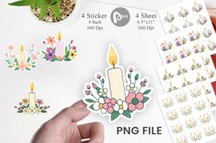 Easter Candle Sticker Product Image 1