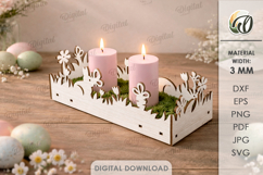 Easter Candle Box Laser Cut. Candle Holder SVG Product Image 1