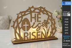 Easter Candle Holder Laser Cut | Christian Scene | Religion Product Image 1