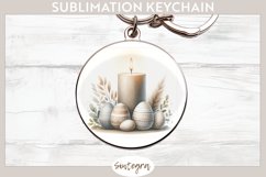 Easter Candle v2 Round Keychain Sublimation Product Image 1
