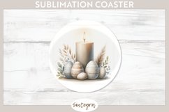 Easter Candle v2 Round Coaster Sublimation Product Image 1