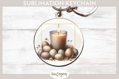 Easter Candle v3 Round Keychain Sublimation Product Image 1