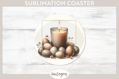 Easter Candle v3 Round Coaster Sublimation Product Image 1