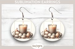Easter Candle v3 Round Earrings Sublimation Product Image 1