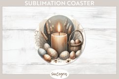 Easter Candle v4 Round Coaster Sublimation Product Image 1
