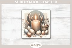 Easter Candle v4 Square Coaster Sublimation Product Image 1