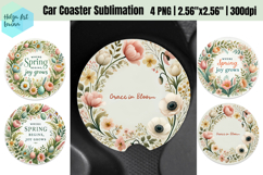 Spring Easter Car Coaster Sublimation Product Image 1