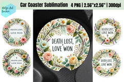Spring Easter Car Coaster Sublimation Product Image 1