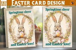 Happy Easter card | Cute Rabbit | Retro Easter Product Image 1