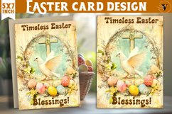 Happy Easter card | Cute Pigeon | Retro Easter Product Image 1