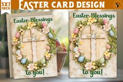 Happy Easter card | Retro Easter | Easter Cross Product Image 1