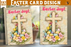Happy Easter card | Retro Easter | Easter Cross Product Image 1
