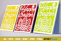 Easter Card Cover Paper Cut Product Image 2