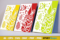 Easter Card Cover Paper Cut Product Image 3