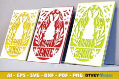 Easter Card Cover Paper Cut Product Image 3