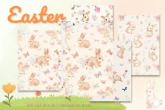 Easter Bunny Card Flower Rabbit Greeting Printable Card_13 Product Image 1