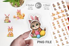 Easter Cat Sticker Product Image 1