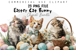 Easter Cat Bunny Sublimation PNG Bundle Product Image 1