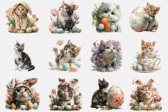 Easter Cat Bunny Sublimation PNG Bundle Product Image 3