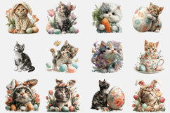 Easter Cat Bunny Sublimation PNG Bundle Product Image 4