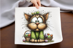 Easter Cat Clipart, Easter Sublimation PNG Product Image 2
