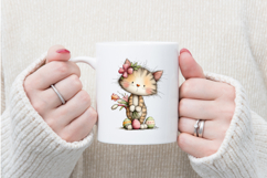 Easter Cat Clipart, Easter Sublimation PNG Product Image 4