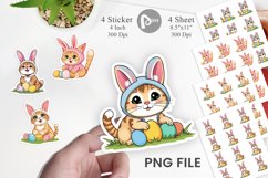 Easter Cat Sticker Product Image 1