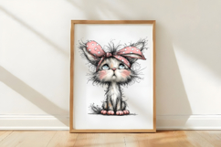 Whimsical Easter Cats Clipart Product Image 2