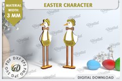Easter Goose Laser Cut. Easter Characters. Easter Stand SVG Product Image 1