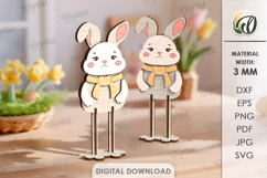 3D Easter Characters Bundle Laser Cut. Stand Decor SVG Product Image 2