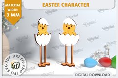 Easter Chicken LaserCut. Easter Characters. Easter Stand SVG Product Image 1