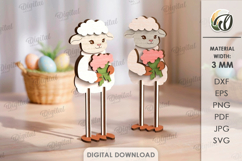 3D Easter Characters Bundle Laser Cut. Stand Decor SVG Product Image 8