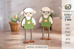 3D Easter Characters Bundle Laser Cut. Stand Decor SVG Product Image 9