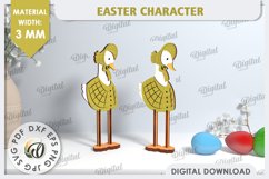 Easter Goose Laser Cut. Easter Characters. Easter Stand SVG Product Image 1