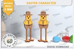 Easter Chick Laser Cut. Easter Characters. Easter Stand SVG Product Image 1