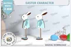 Easter Rabbit Laser Cut. Easter Characters. Easter Stand SVG Product Image 1