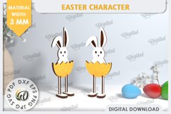 Easter Bunny Laser Cut. Easter Characters. Easter Stand SVG Product Image 1
