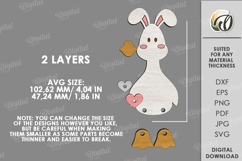 3D Easter Character Tag Lasercut. Gift Tag. Easter Bunny SVG Product Image 2