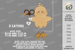 3D Easter Character Tag Laser Cut. Gift Tag. Chick SVG Product Image 2
