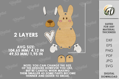 3D Easter Character Tag Lasercut. Gift Tag. Dog SVG Product Image 2