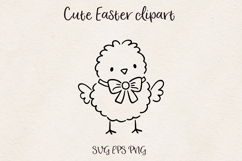 Cute Easter Chick Clipart SVG PNG EPS Baby Chick Spring Product Image 1