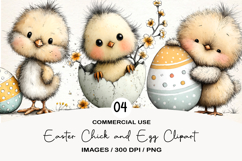 Easter Chick and Egg Clipart Product Image 1