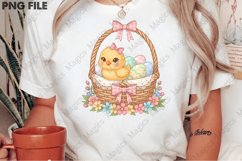 Easter Chick Basket PNG Product Image 2