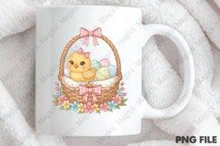 Easter Chick Basket PNG Product Image 3