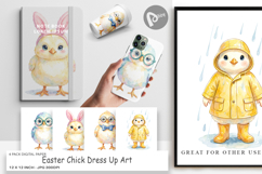 Easter Dress Up Chick Digital Paper Product Image 1
