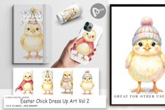 Easter Dress Up Chick Digital Paper Product Image 1