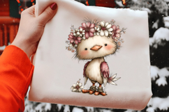 Easter Chick Wearing With flower Clipart Product Image 2